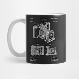 Folding Camera Patent - Photographer Art - Black Chalkboard Mug